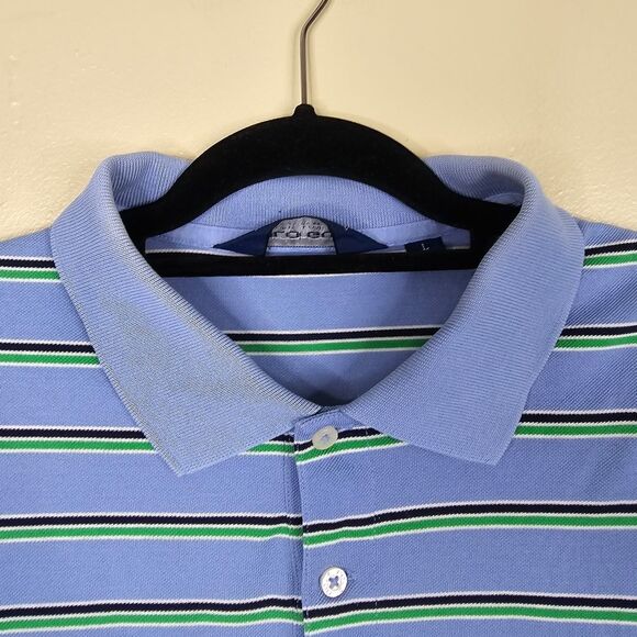 Polo golf pima cotton stripe polo size L - Picture 5 of 8